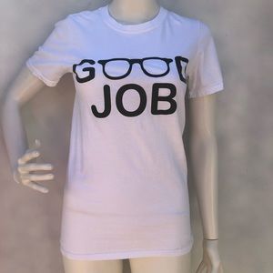 Gildan “Good Job” 100% Cotton White Top Size XS